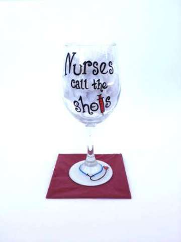 Nurse wine glass