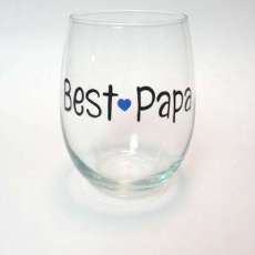 Best Papa stemless glass