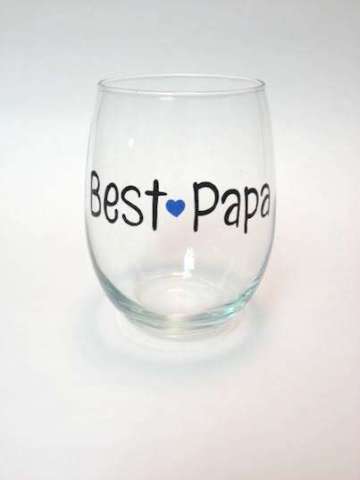 Best Papa stemless glass