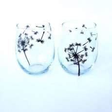 Dandelion stemless glasses