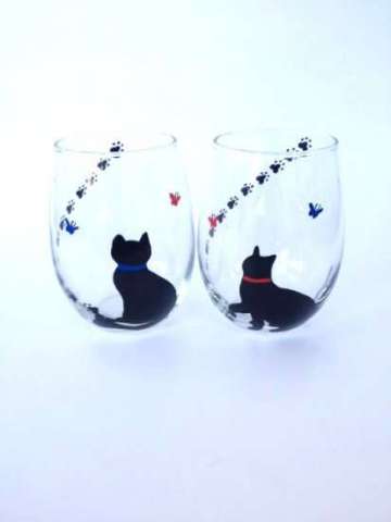 Cats stemless glasses
