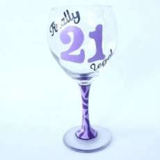 Birthday wine glass