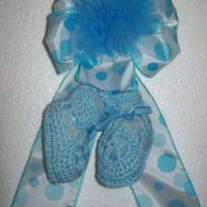 Big Beautiful Handmade gift bow/decoration for baby boy and/or baby shower