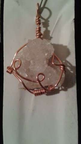 Wire wrapped crystal