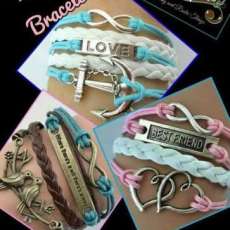 Hip Infinity Bracelets $6.99