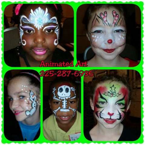 Christmas face paintings by Tabitha