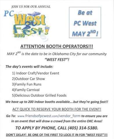 West Fest Booth Vendors Wanted!