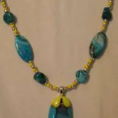 Original Fused Glass Pendant Necklace