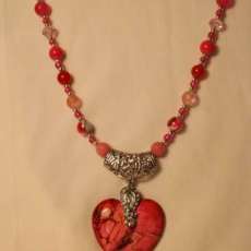 Sea Sediment Heart Pendant Necklace