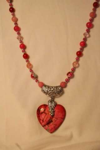 Sea Sediment Heart Pendant Necklace