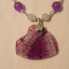 Dragon Veins Druzy Pendant Necklace