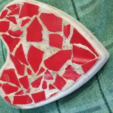 Mosaic Heart Stepping Stone 8"