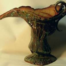 Leaf Pitcher Cone 5 Ash Glaze