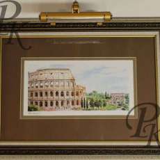 Italy print with frame light