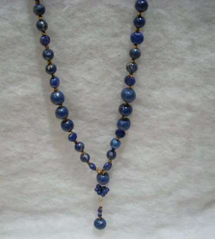 Dark Blue/ Glitter Necklace