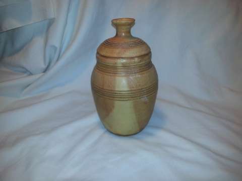 Lidded Tan Container