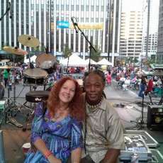 At Fountain Square in Downtown Cincy! (What a Great Crowd!)