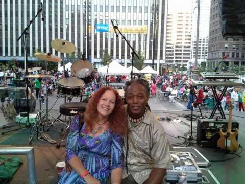 At Fountain Square in Downtown Cincy! (What a Great Crowd!)