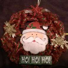 Ho Ho Ho Santa Bubble Wreath LG