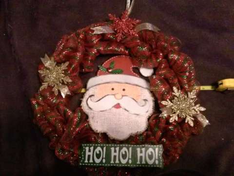 Ho Ho Ho Santa Bubble Wreath LG