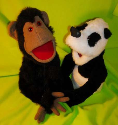 Ape and Panda Puppets