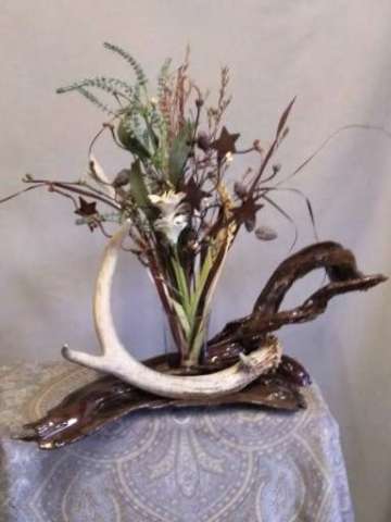 Antler Driftwood Vase