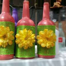 Wine Bottle Bath Set