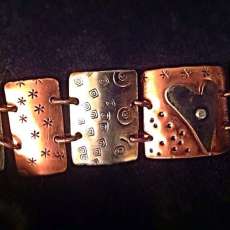 Nickel and Copper Linked Bracelet