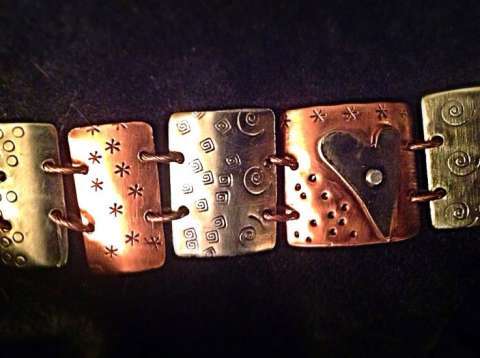 Nickel and Copper Linked Bracelet