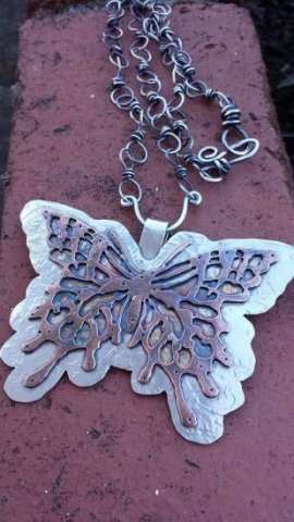 Butterfly in Sterling Silver and Copper