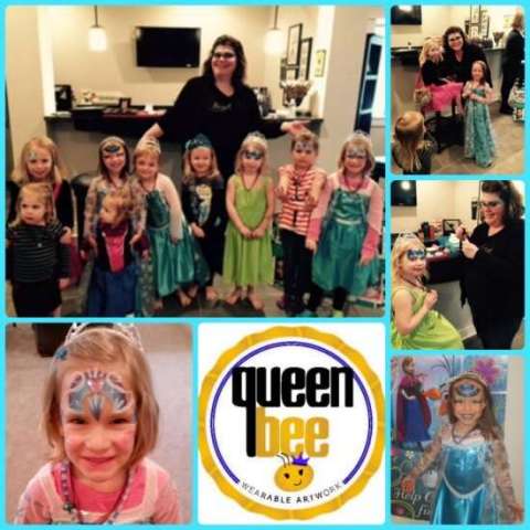 Queen Bee Face Painting featured in Des Moines Mom's Blog!