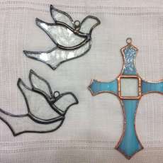 Dove and Cross Ornaments
