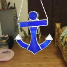 Anchor Ornament - Blue
