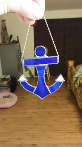 Anchor Ornament - Blue