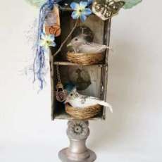Mixed Media Art Shrine by Robin Larido