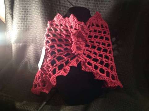 Over Shoulder Crochet Garment. $25.00