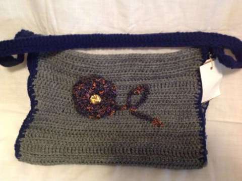 Purse. Crocheted With Marzarati Thread As Flower Adornment. $15.00