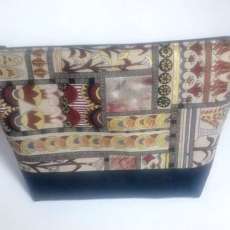 2 Tone Cosmetic Zip Bag, Large