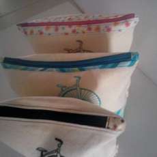 Embroided Antique Bicycle Bags, Zipper Detail