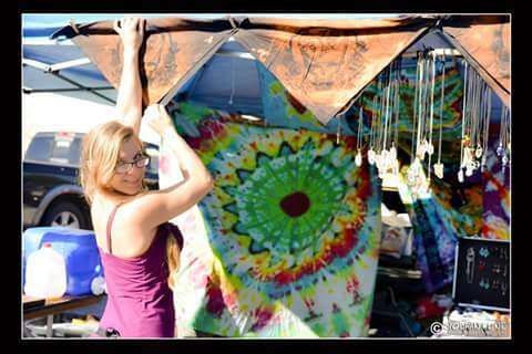 Hanging Bandannas in the Lot