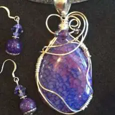 Multi Colored Agate in Silver