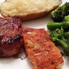Steak and Salmon Platter