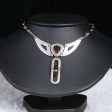 Tourmaline Slab & Crystal Necklace