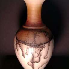 Horsehair Raku Pot