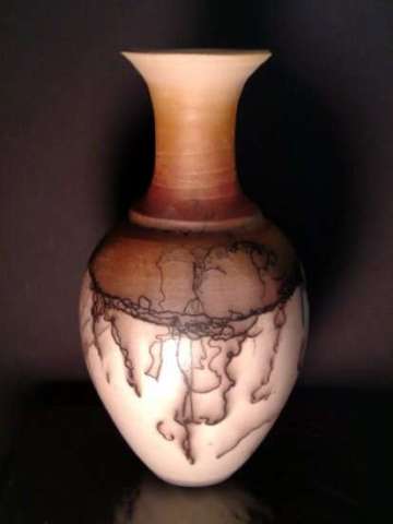 Horsehair Raku Pot