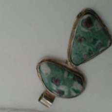 Zoisite & RUBY Set in Silver