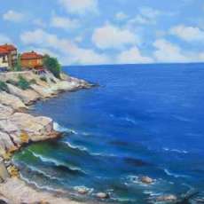 Mediterranean Seascape. Oil, Canvas