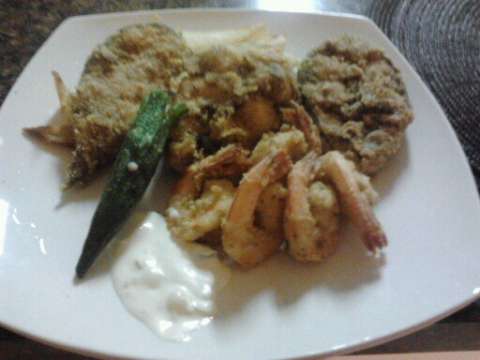 Shrimp N Catfish Steak Platter
