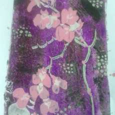 Flowers With Purple Background