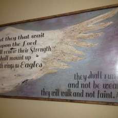 Handmade Handpainted Textured Sign